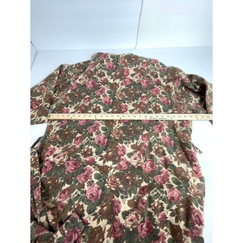 VTG Peruvian Connection English Rose Dressing Gown Robe L 100% Baby Alpaca - Picture 7 of 10